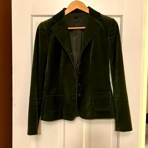 Green velvet Tahari blazer size 4